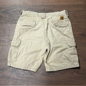 Carhartt Men's Leather Tag Beige Cargo Shorts